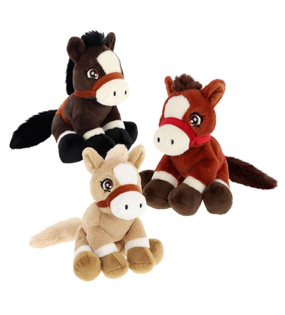 Keel Toys SE3496-1 Keeleco Pony beige – giocattolo ecologico in peluche 22 cm