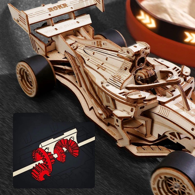 RoboTime 3D Holzpuzzle Rennwagen