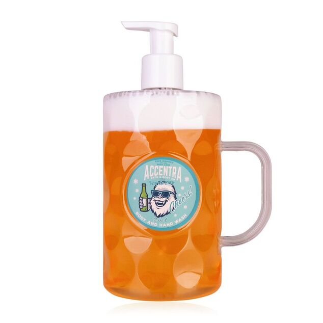 ACCENTRA 2in1 Shampoo/Gel doccia Men's Collection Winter shaker effetto birra Legno di cedro