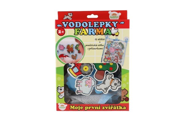 Vodolepky Moje prvé zvieratká farma penová sada so sieťkou 12ks
