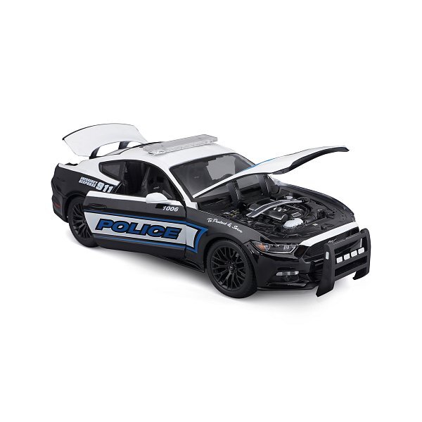 Maisto - 2015 Ford Mustang GT, čierno-biely, 1:18