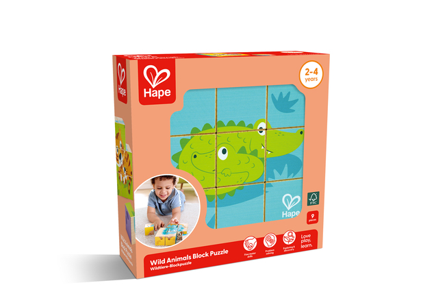 Hape Divje živali Blok Puzzle