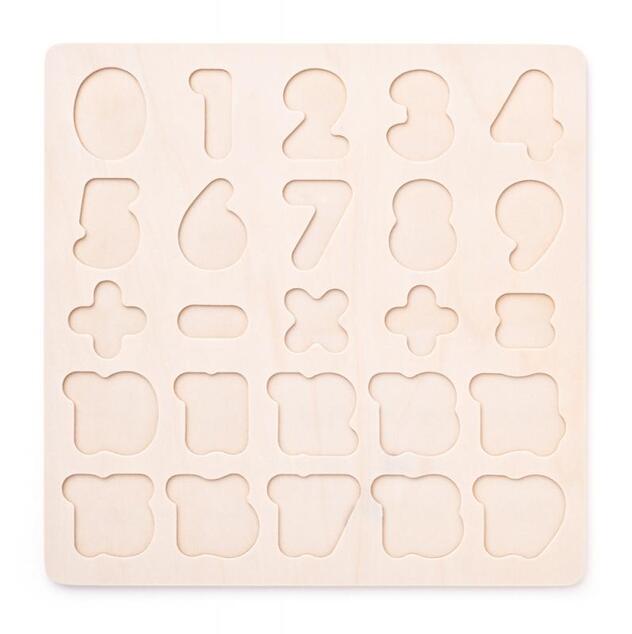 Woody Puzzle - Zahlen massiv auf dem Brett