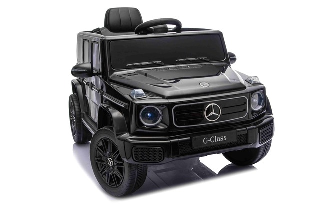 Auto elettrico Mercedes G580 12V, nero, telecomando 2,4 GHz, Bluetooth, USB