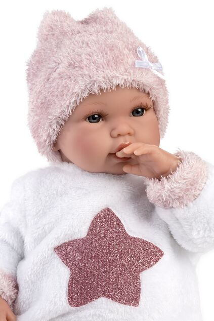 Llorens 63648 NEW BORN - realistická bábika bábätko so zvukmi a mäkkým látkovým telom - 36