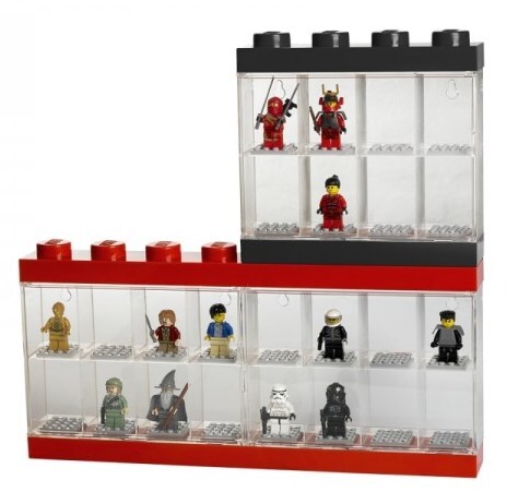 LEGO® zberateľská skrinka na 16 minifigúriek - čierna