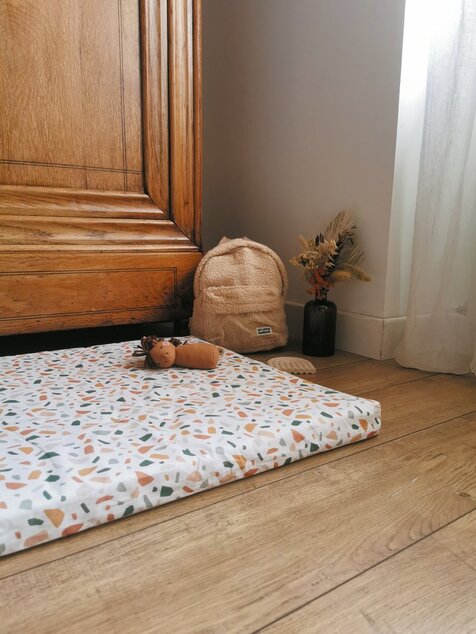 Materasso arrotolabile da viaggio Rolled 60×120×4 cm, Terazzo