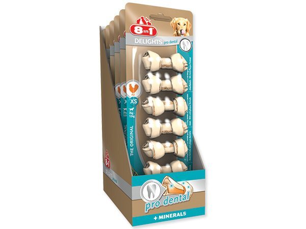 Pochúťka 8in1 Delights Dental kosť žuvacia XS 7ks