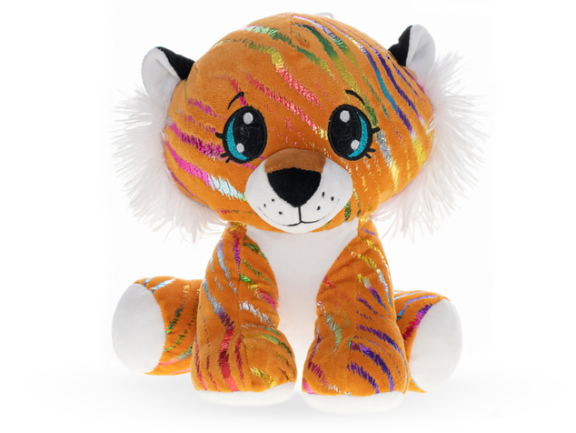 Tiger Star Sparkle plyšový oranžový 16cm sediaci