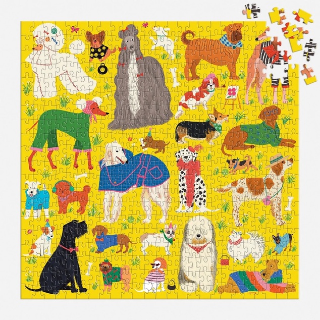 Galison Puzzle Štýloví psy 500 dielikov
