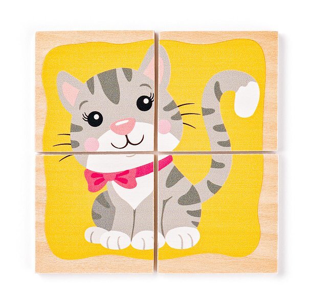 Woody Minipuzzle - Zvieratká