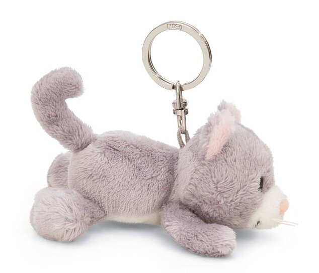 NICI kľúčenka Mačka šedá 10cm, ležiaca GREEN