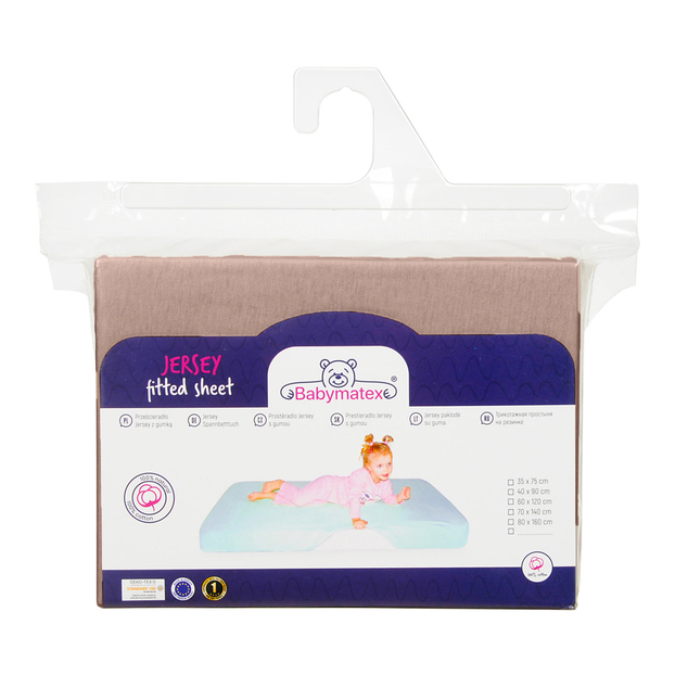 BABYMATEX Plachta napínacia Jersey 60x120cm svetlo hnedá