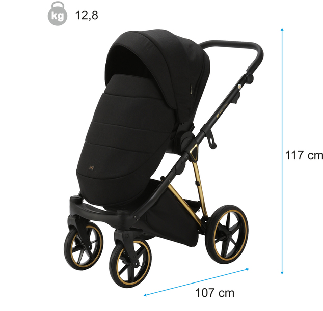 ADAMEX Kočík kombinovaný Belissa Special Edition Dark Green/Gold