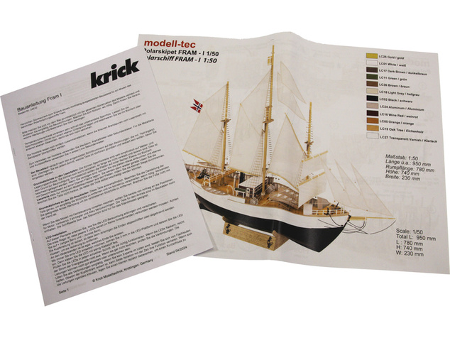 Modell-Tec Fram I. výskumná polárna loď 1:50 kit