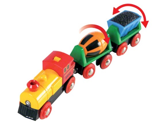 Brio mašinka s vagónikmi a svetlami - Elektrická