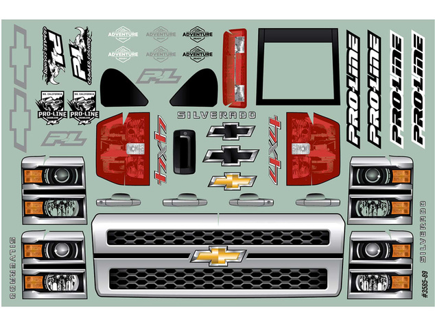 Pro-Line karoséria 1:10 Chevrolet Silverado 2015 (rázvor 353mm)