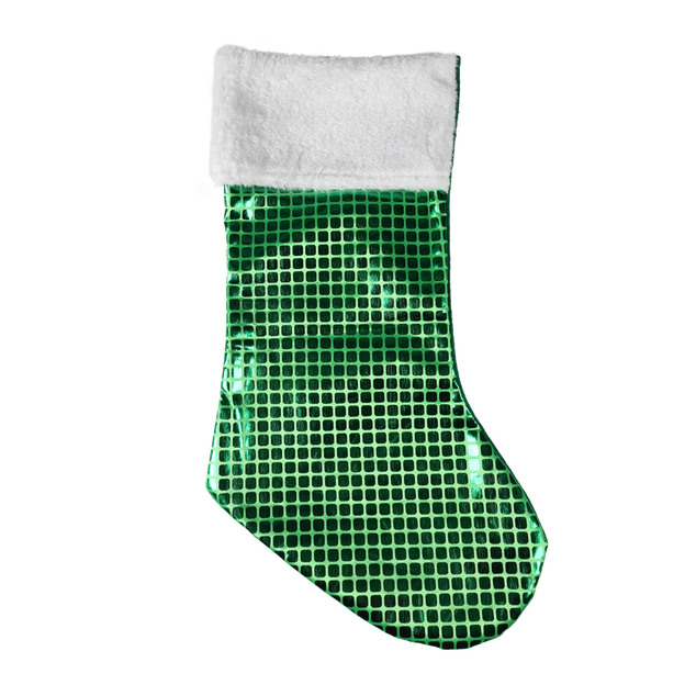 Șosetă de Crăciun verde 43 cm
