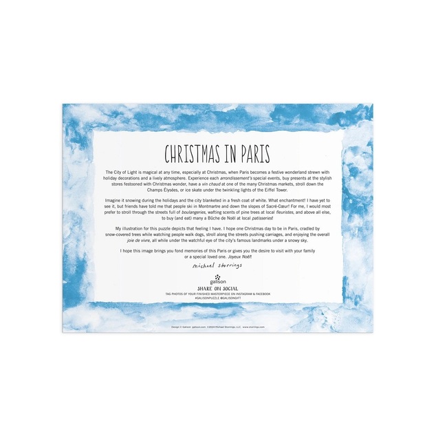 Galison Folienpuzzle Michael Storrings Weihnachts-Paris 1000 Teile