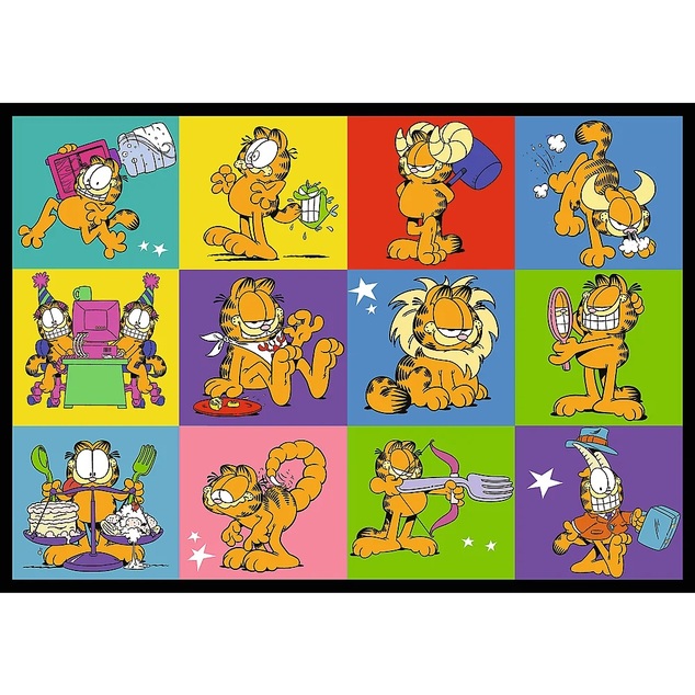 Trefl Puzzle 4x250 Garfield nemá rád pondelky