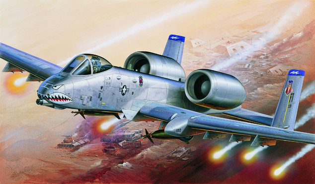 Modellbausatz Flugzeug 12402 - A-10A "OPERATION IRAQI FREECOM" (1:72)