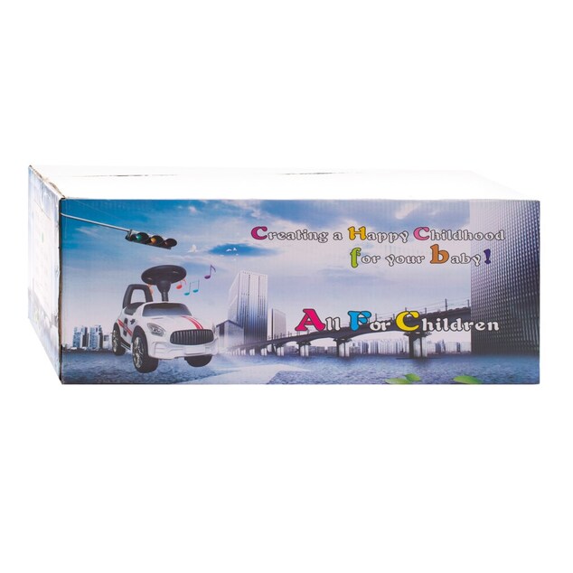 Detské odrážadlo so zvukom Baby Mix RACER biele