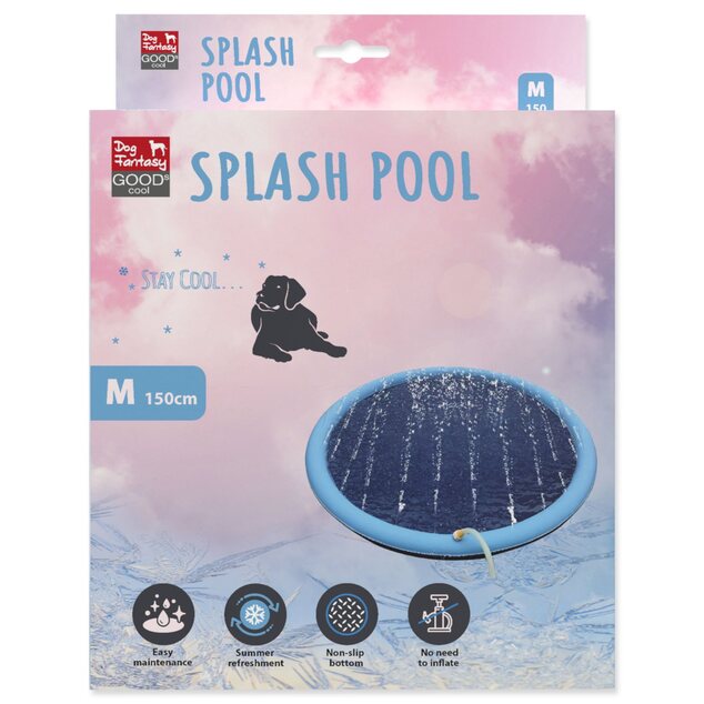 Piscină superficială Dog Fantasy cu jeturi de apă 150cm