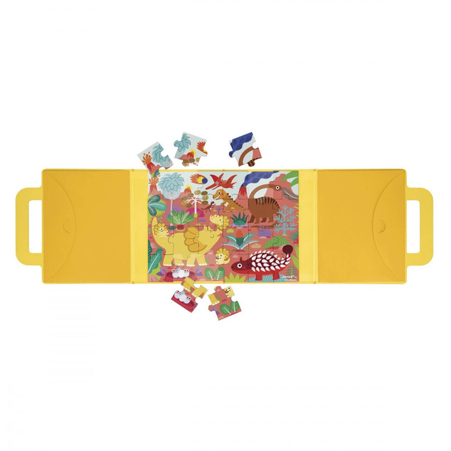Janod Magnetipuzzle Dinozauri 24 buc în formă de valiză