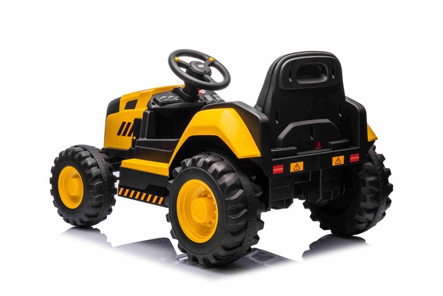 Licencovaný elektrický Báger Caterpillar, Jednomiestny, žltý, USB vstupom na MP3 Prehrávač