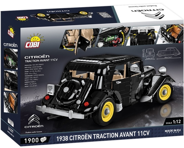 Cobi 1938 Citroen Traction Avant 11 CV, 1:12, 1900 k