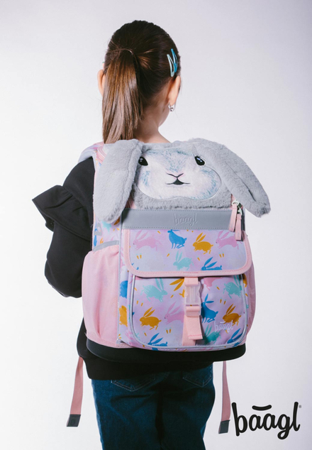BAAGL SET 5 Zippy Bunny: cartella, astuccio, sacchetto, grembiule, portafoglio