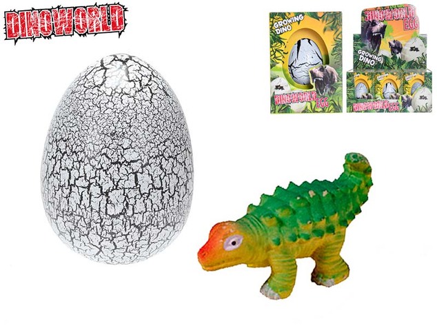 Dinoworld dinosaure éclosant et grandissant dans une boîte