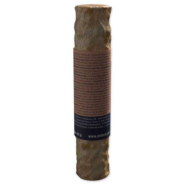 Ontario Protein csemege bacon ízű, rágótekercs kicsi 1db 12,7cm