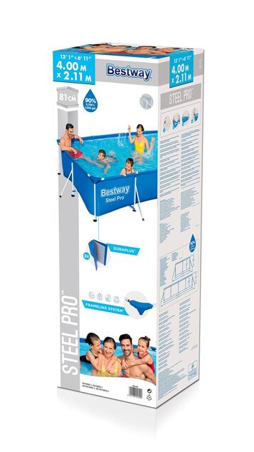 Bestway 56405 Bazén s konštrukciou 4,00 x 2,11 x 0,81 m bez filtrácie