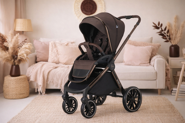 ADAMEX Kočárek kombinovaný Spark 13 Chocolate Brown