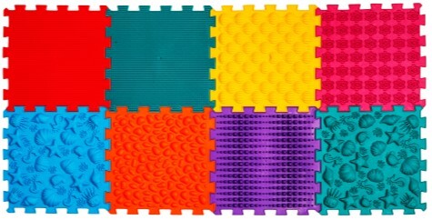 Ortek Masážna ortopedická podložka Puzzle "Námorná" 8 prvkov
