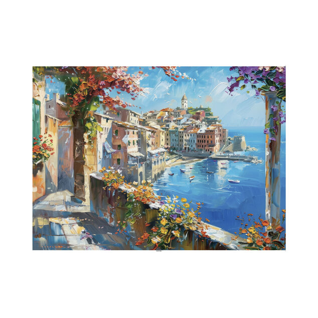 Puzzle Stredomorské mestečko 1000 dielikov