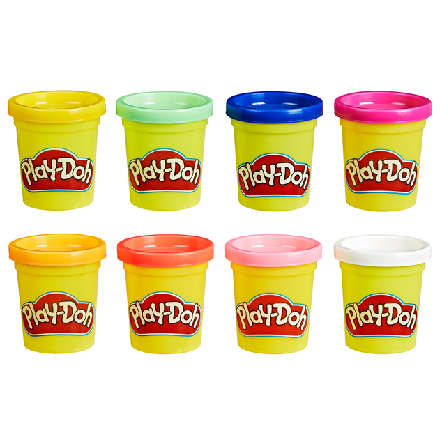 HASBRO - Play-Doh Produkt 8er-Pack Becher sortiert, 4 Packungen, 2 Arten