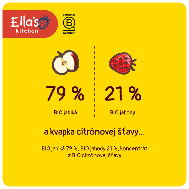 Ella's Kitchen BIO Jahoda a jablko (120 g)