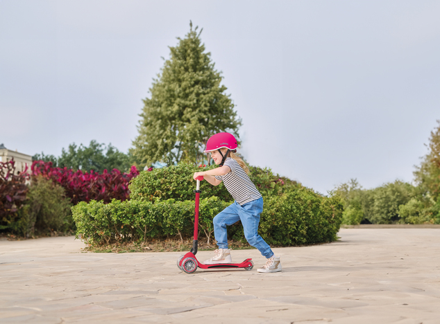Trottinette pliable pour enfants Globber Elite Lights New Red