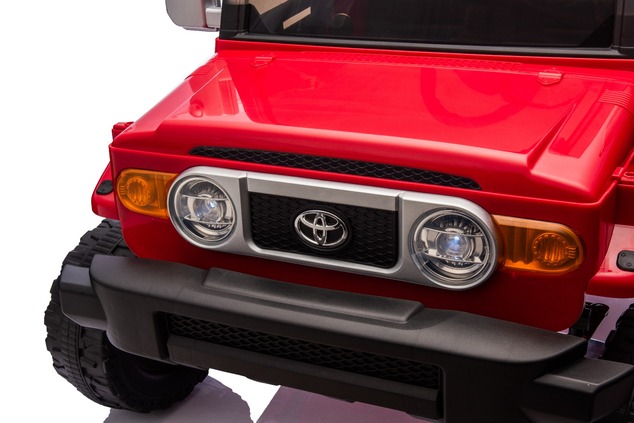 Elektrické autíčko Toyota FJ Cruiser XXL s pohonom 4x4, licencované (Dvojmiestne), červené