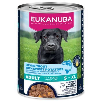 Konzerva EUKANUBA Adult bohatá na pstruha s batátmi 400 g