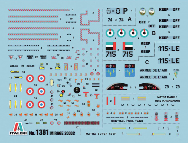 Kit de modelo de avión 1381 - MIRAGE 2000 (1:72)