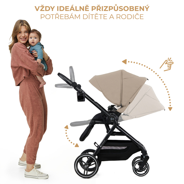 KINDERKRAFT SELECT Cochecito combinado Yoxi 2en1 Sand Beige