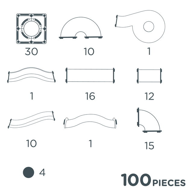 Cleverclixx Golyópálya Dazzling Lights Pack Intense – 100 db