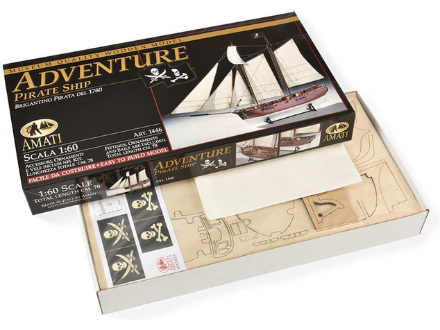 AMATI Adventure pirátska loď 1760 1:60 kit