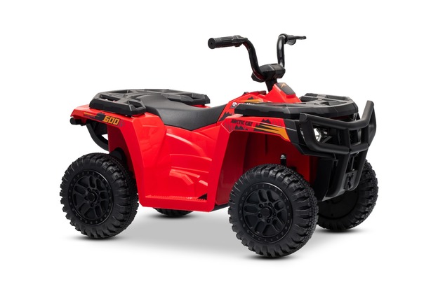Licencovaná elektrická štvorkolka Arctic Cat 12V so zadným pohonom, červená, LED svetlá, L