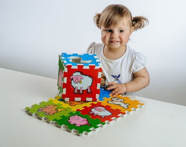 Penové puzzle Moje prvé zvieratká 15x15x1,2cm 6ks MPZ