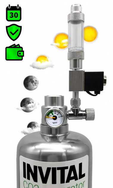 INVITAL CO2 Generátor s nočným vypínaním s 2l fľašou