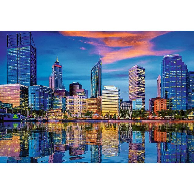 Trefl Prime puzzle 1500 UFT - Panoráma mesta: Odraz veľkomesta, Perth,Australia